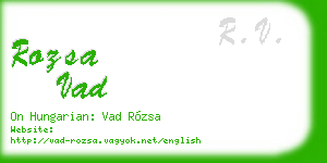 rozsa vad business card